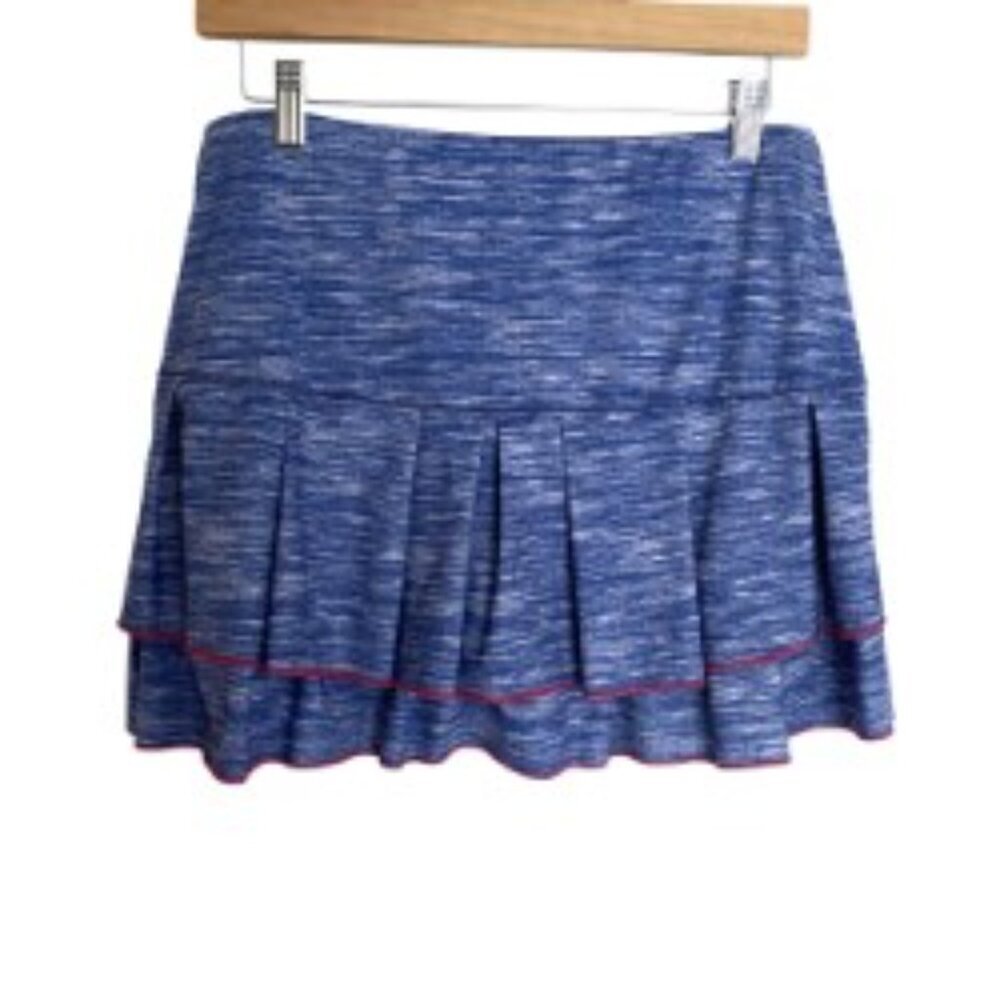Lucky in Love Blue Heathered Pleated Tennis Skirt Large